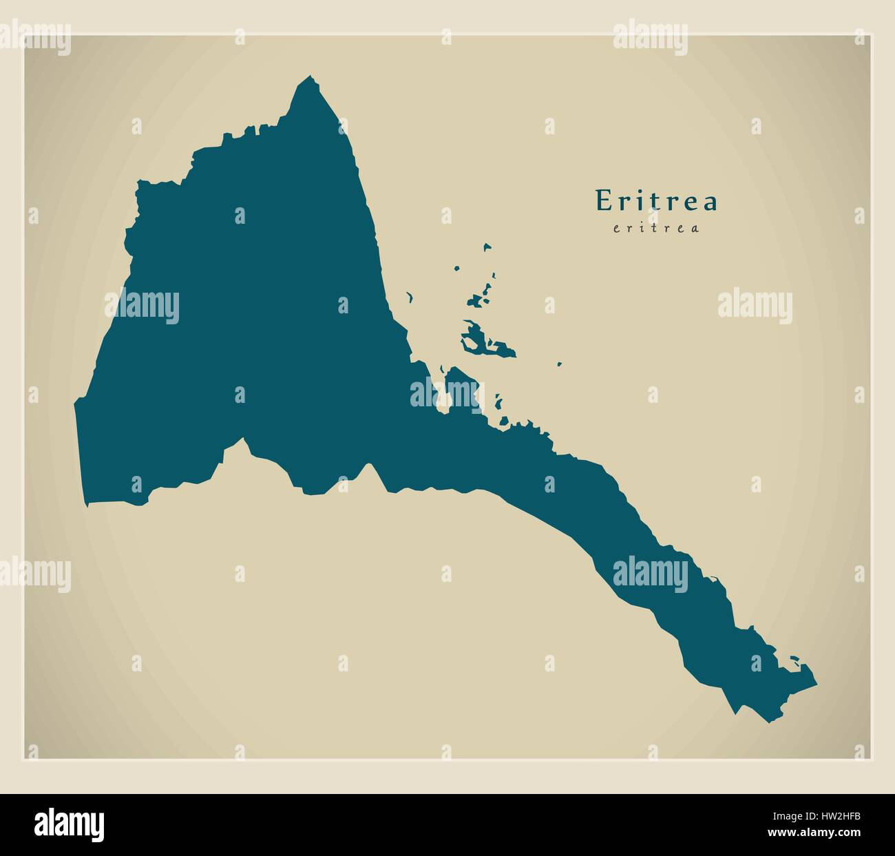 Modern Map - Eritrea ER Stock Vector