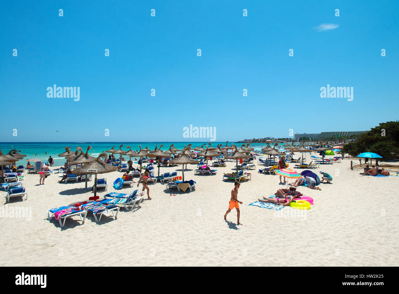 Sa Coma Beach, Mallorca, Baleares, Spain Stock Photo