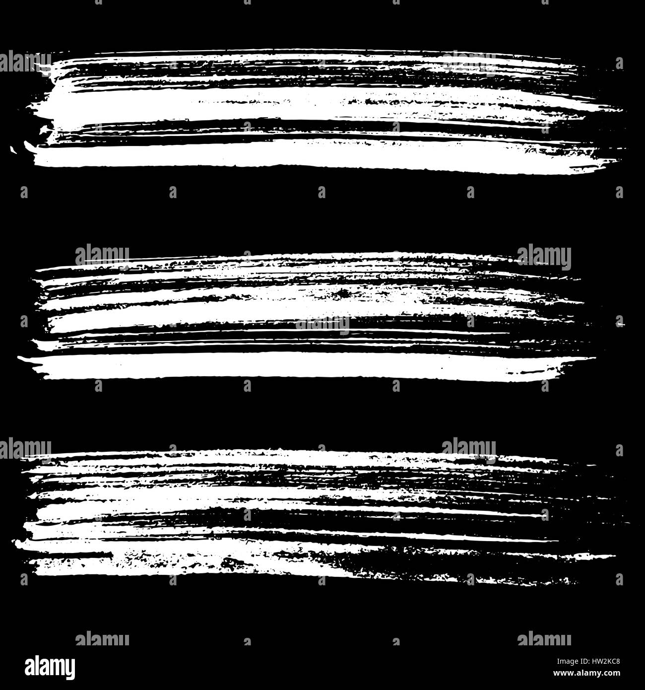 Set of ink vector brush strokes. Vector illustration. Grunge hand drawn ...