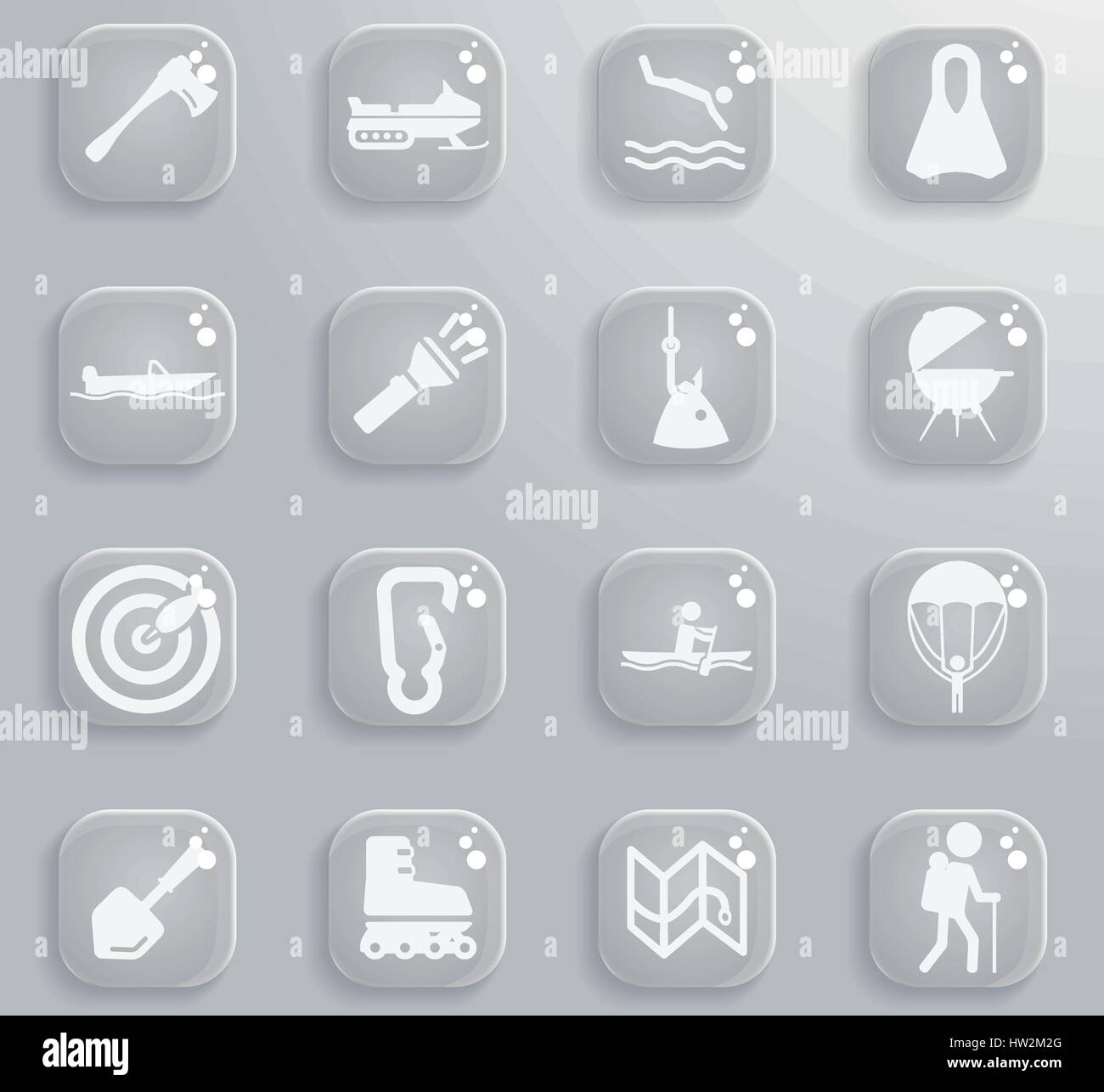 Active recreation simply icons for web and user interface Stock Vector ...
