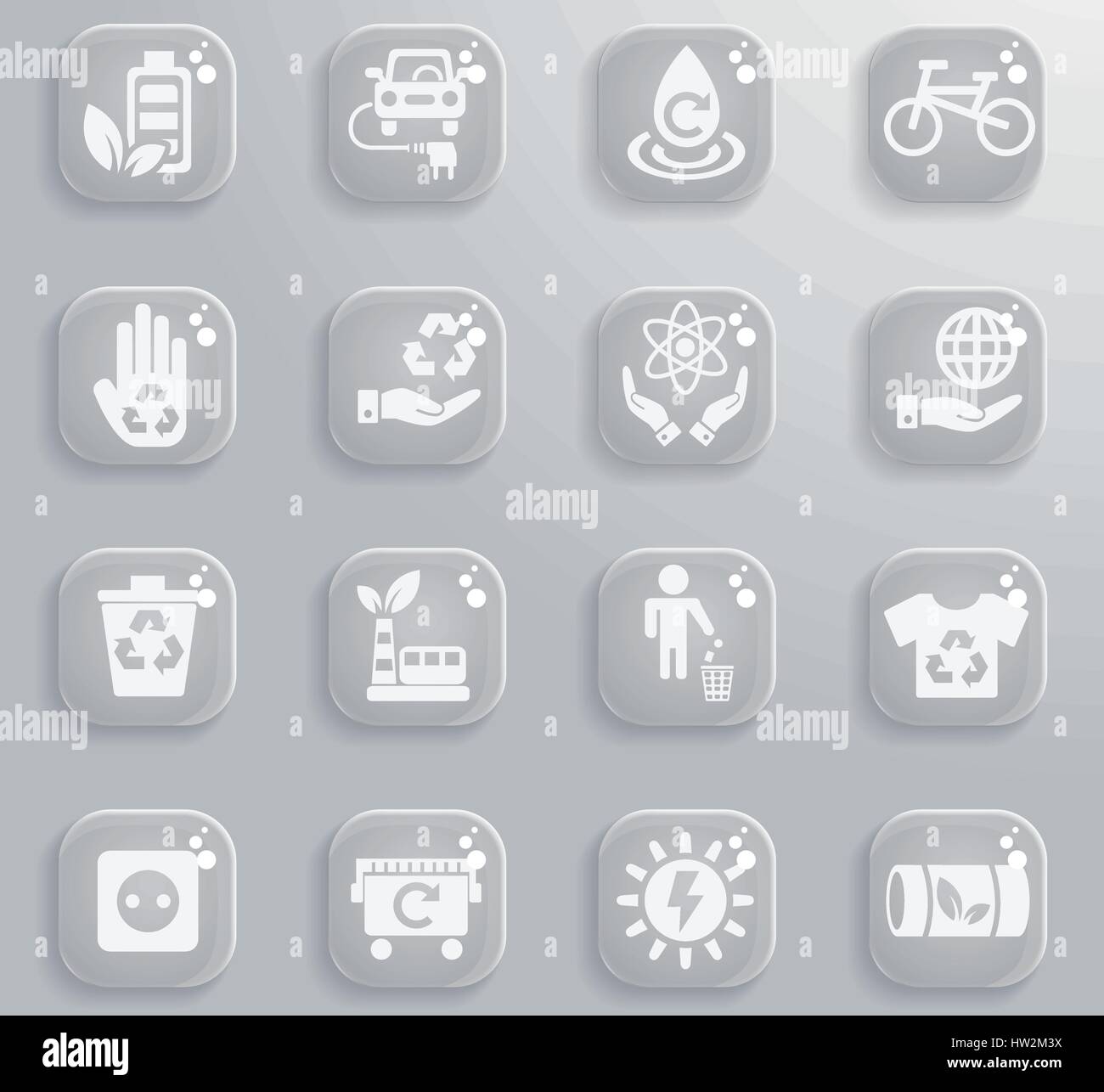 alternative energy web icons for user interface design Stock Vector ...