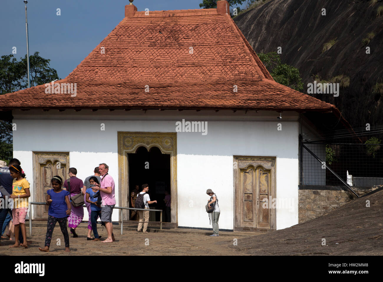 Dambulla Sri Lanka Dambulla Cave Temples Building Where Visitors Leave Their Shoes Stock Photo