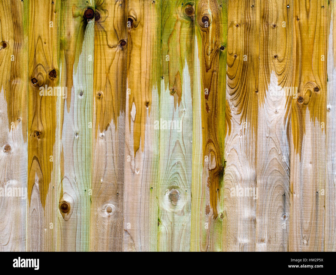 Wet Slatted Fence After Rain Beautiful Strange Shapes Stock Photo Alamy