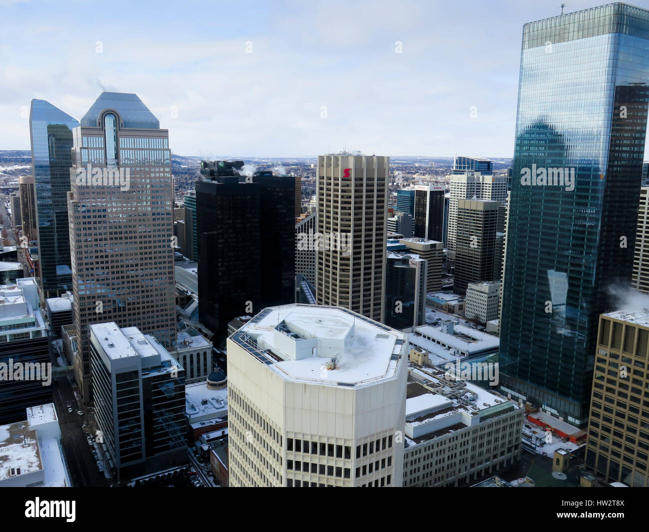 Downtown Calgary from Calgary Tower Stock Photo - Alamy