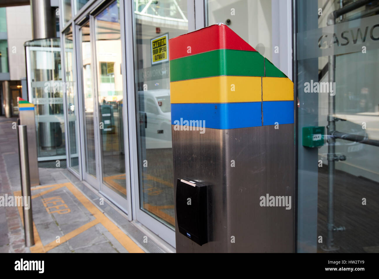 passcard entry for staff to google gasworks building Dublin Republic of Ireland Stock Photo