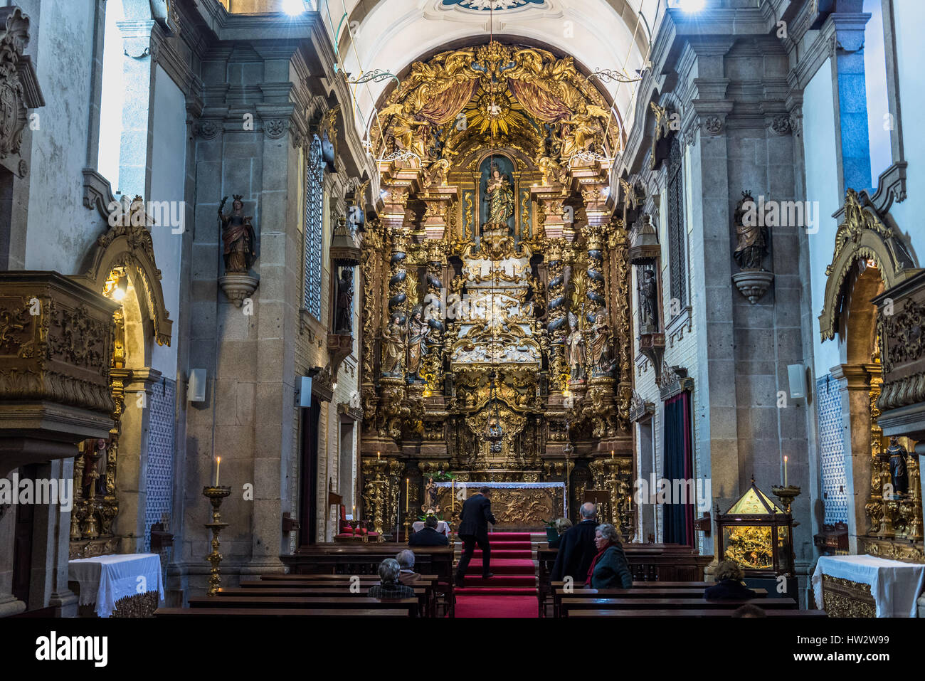 Church of Nossa Senhora da Esperanca (Our Lady of Hope Church) in Porto city on Iberian Peninsula, second largest city in Portugal Stock Photo