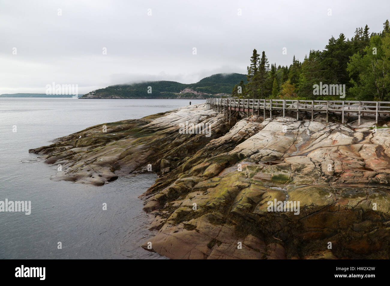 A view across the mouth of Saguenay Fjord from Tadoussac toward Pointe Noire at BaieSainte