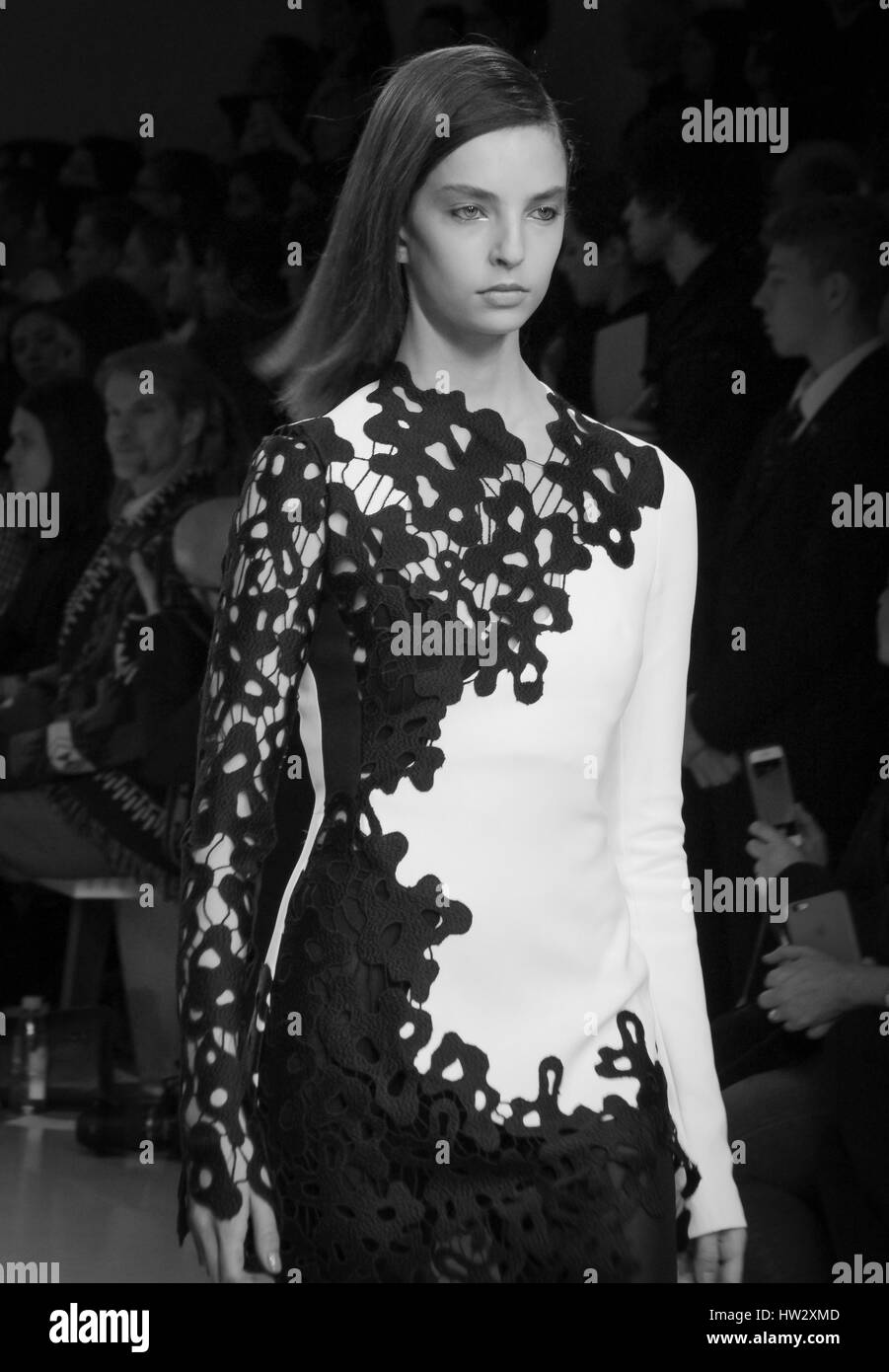 Girl on catwalk Black and White Stock Photos & Images - Alamy