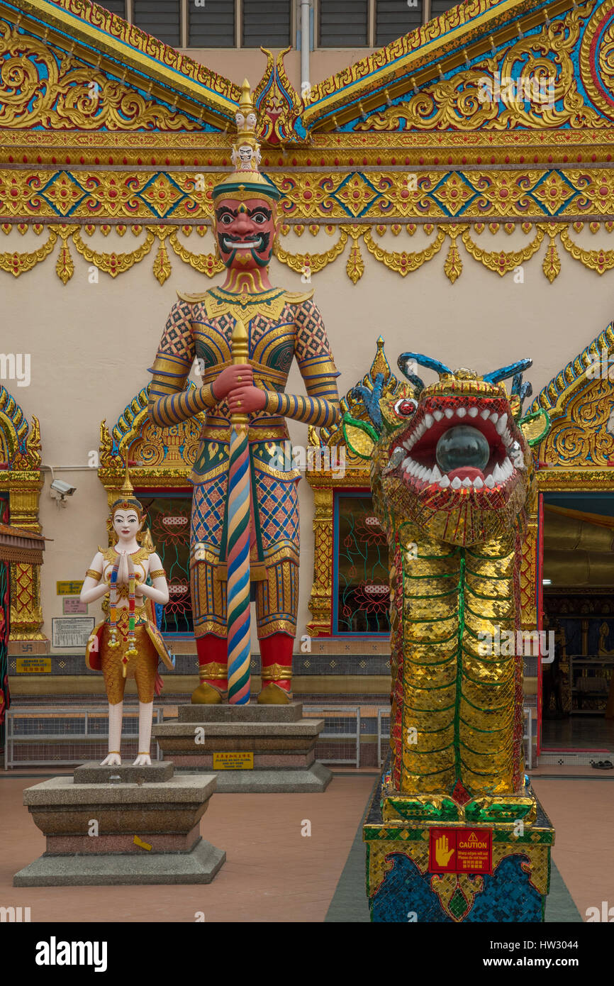Wat Chaiyamangkalarm, Pulau Tikus, Penang, Malaysia Stock Photo