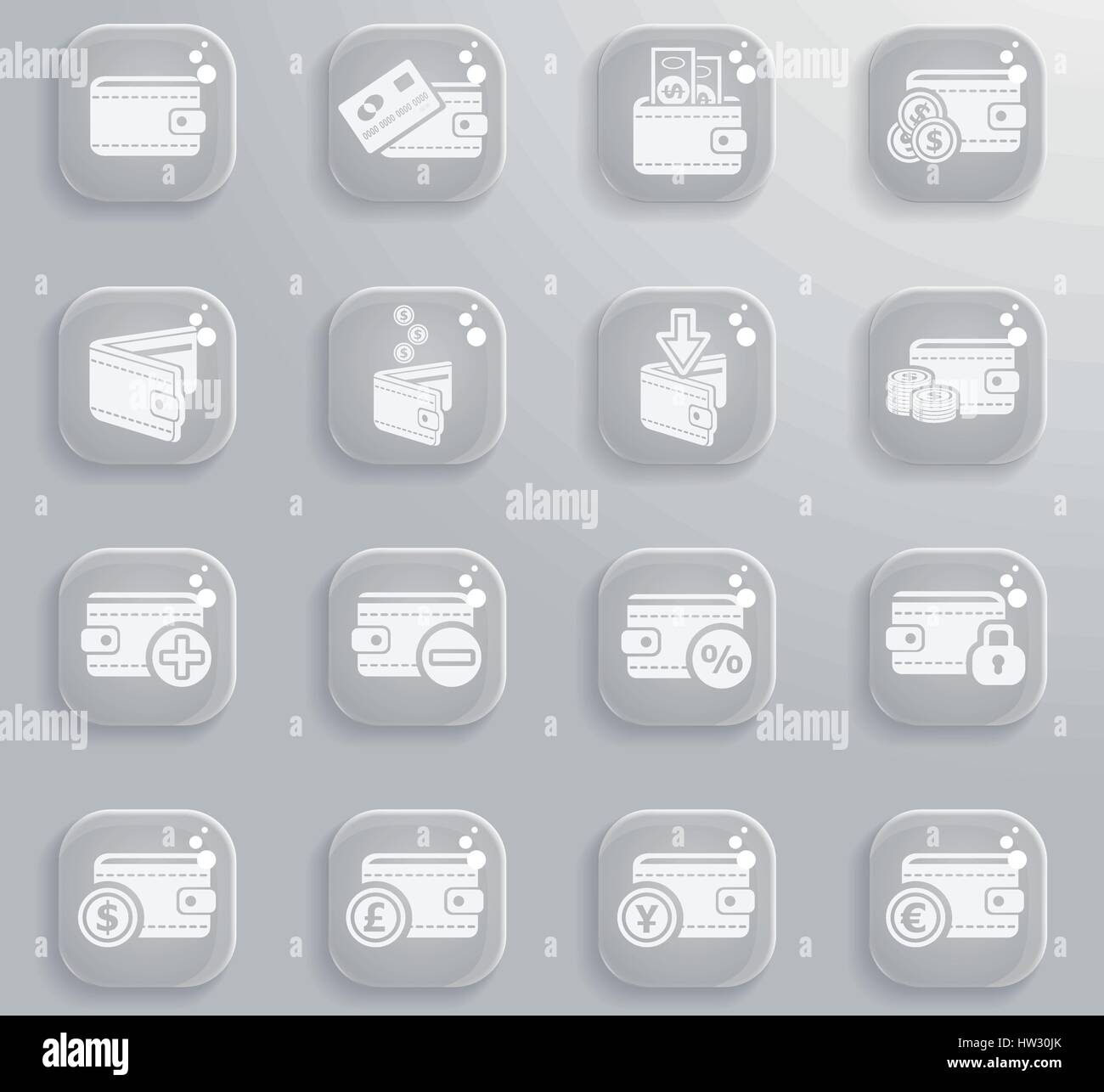 set of money icons for web and user interface Stock Vector Image & Art ...