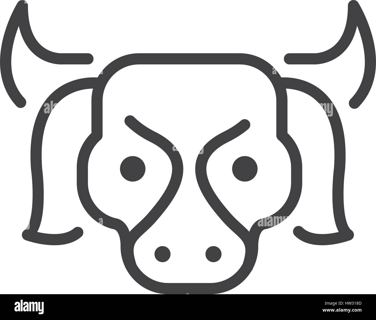 Cow Farm icon line style Stock Vector Image & Art - Alamy