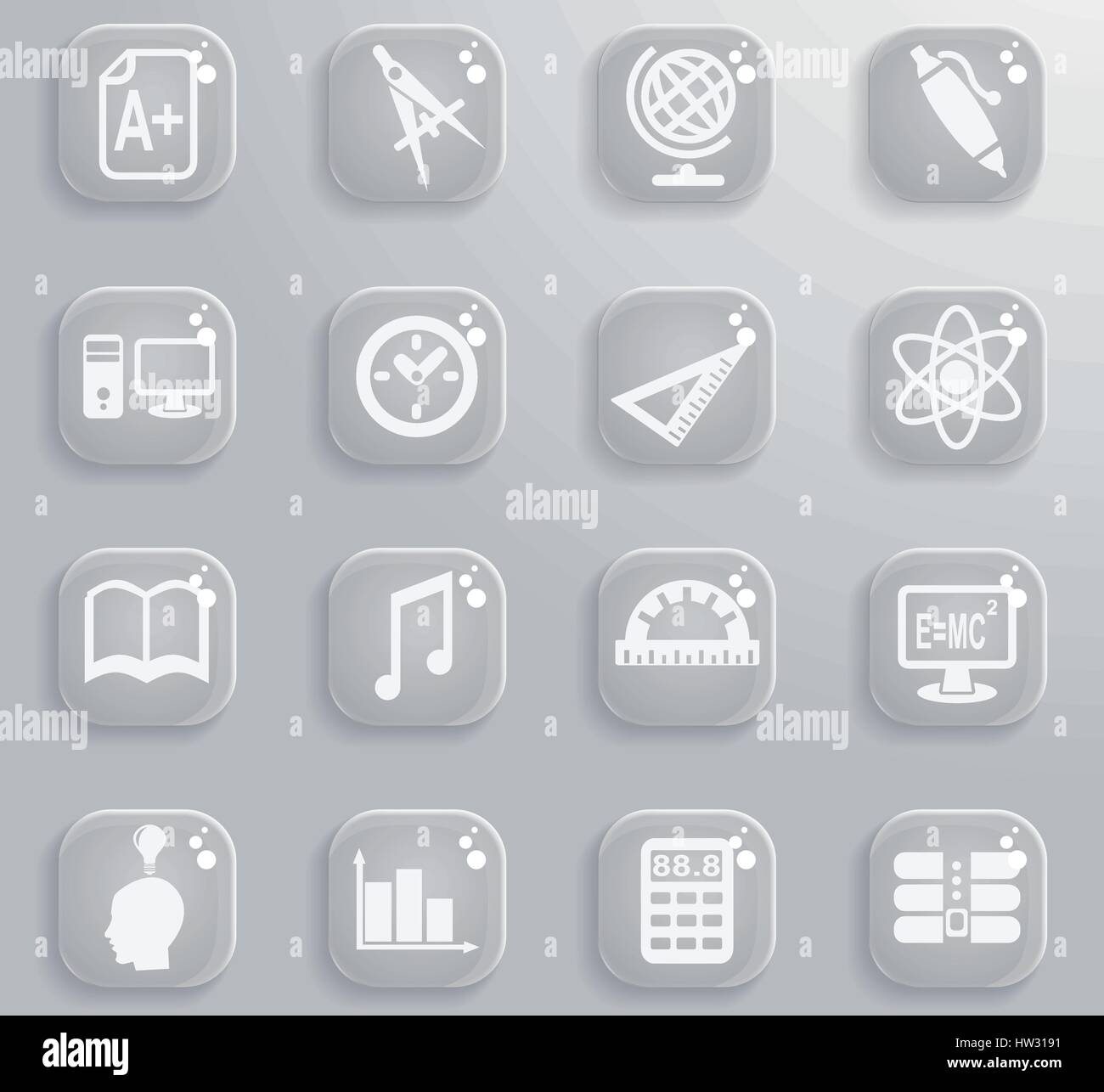 education web icons for user interface design Stock Vector Image & Art ...