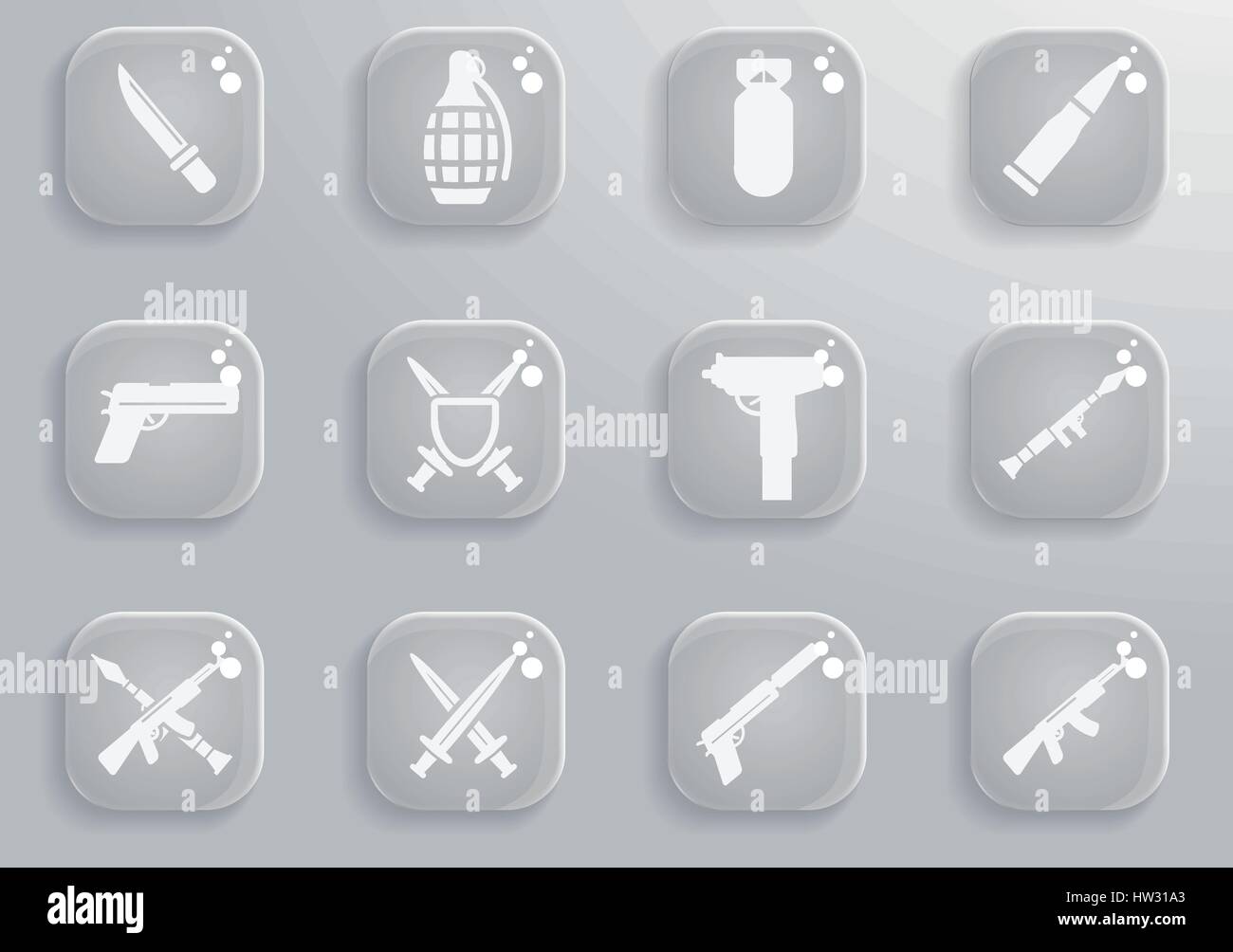 Weapon simply icons for web and user interface Stock Vector Image & Art ...