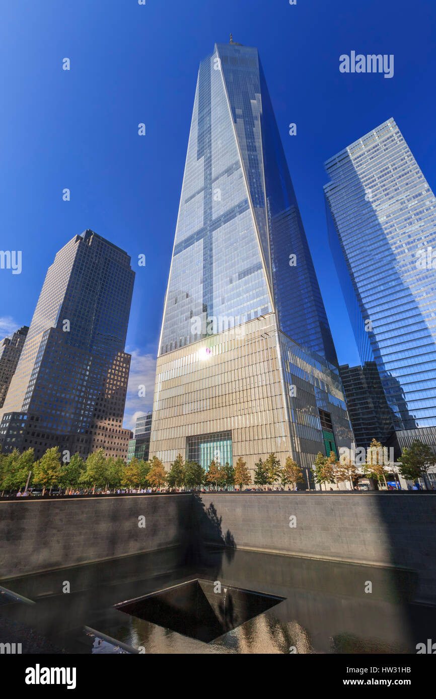 USA, New York, New York City, Manhattan, National Semptember 11 Memorial Stock Photo