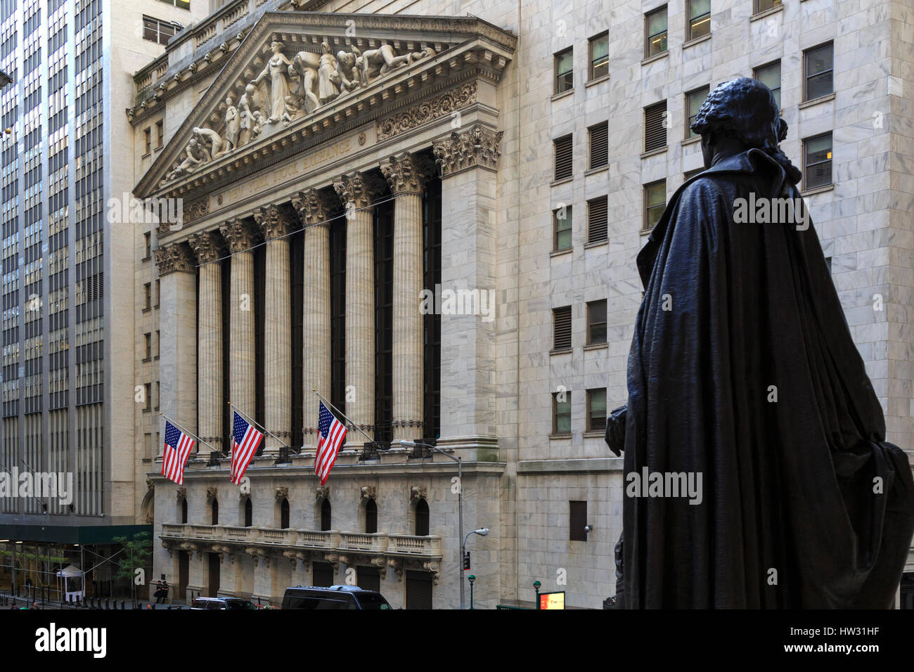 USA, New York, New York City, Lower Manhattan, Wall Street Stock Photo