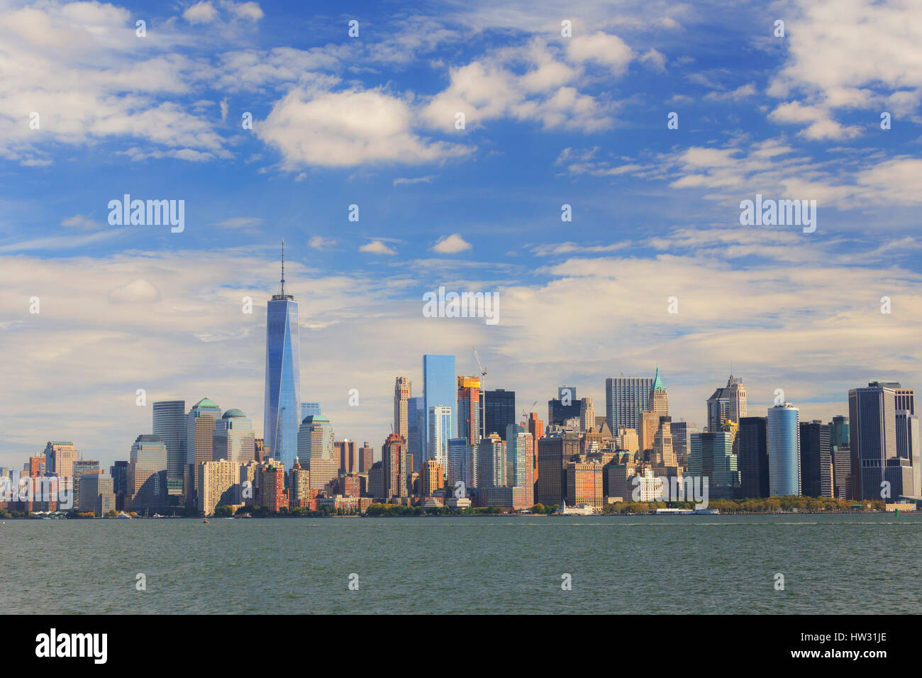 USA, New York, New York City, Lower Manhattan Skyline Stock Photo