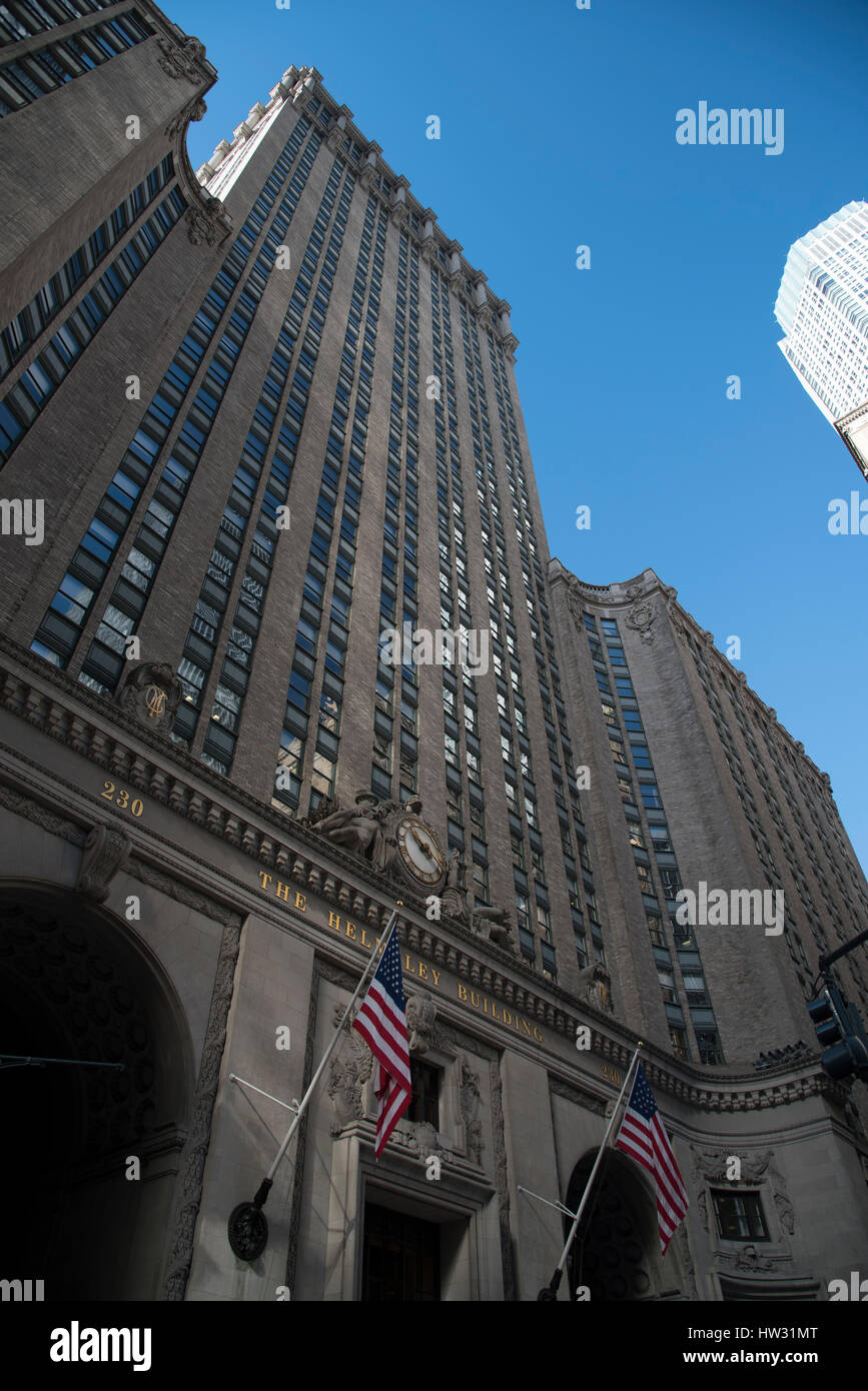 USA, New York, New York City, Midtown Manhattan, Helmsley Buidiing Stock Photo