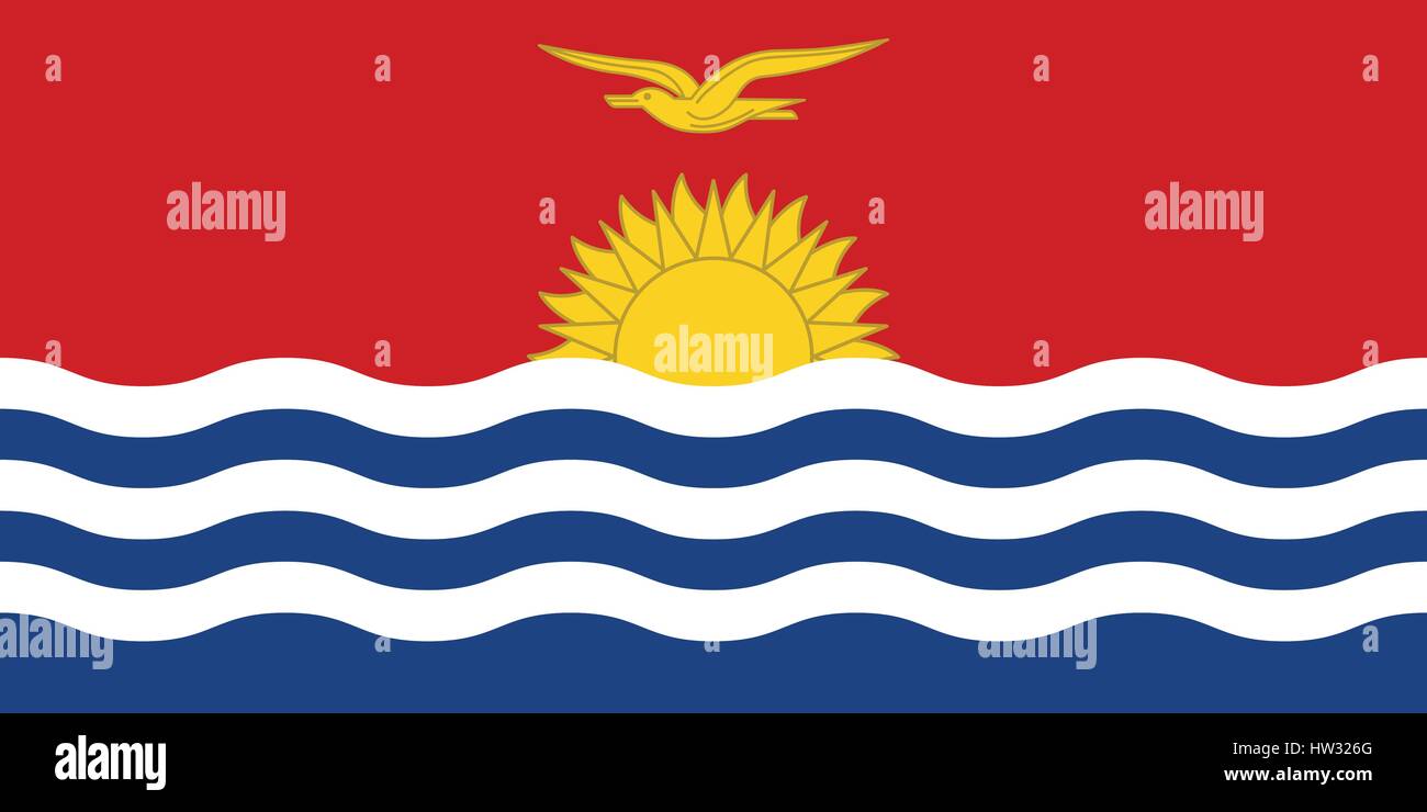 Official vector flag Republic of Kiribati . Stock Vector