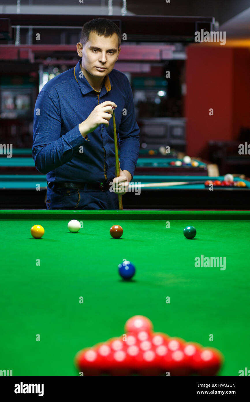 Ball and Snooker Player, man play snooker Stock Photo Alamy