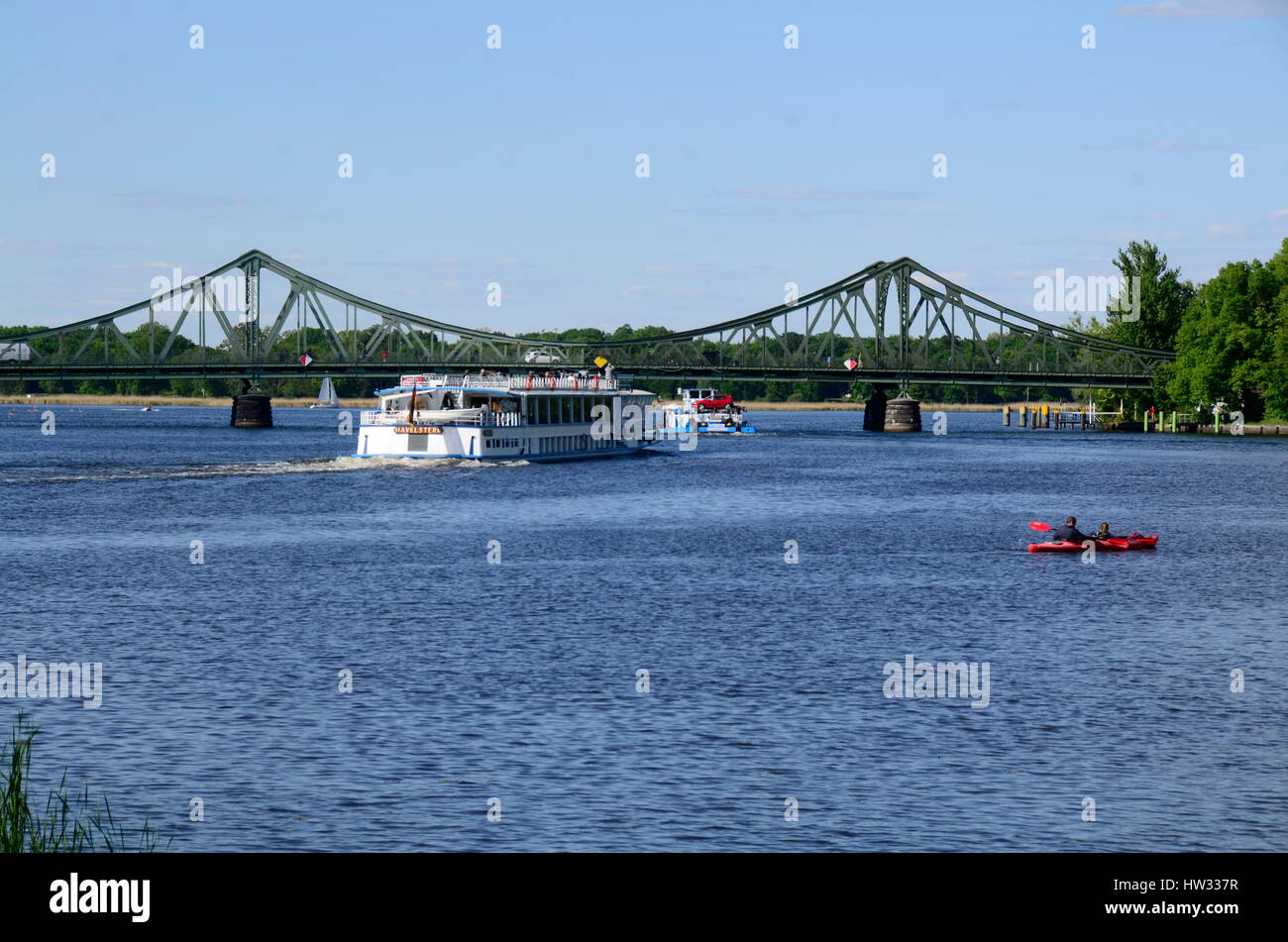 Glienicke Bridge connection Potsdam to Berlin Stock Photo Alamy