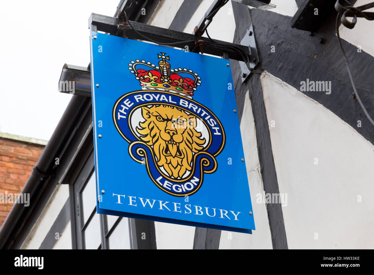 Royal British Legion sign, Tewkesbury, Worcestershire England UK Stock Photo