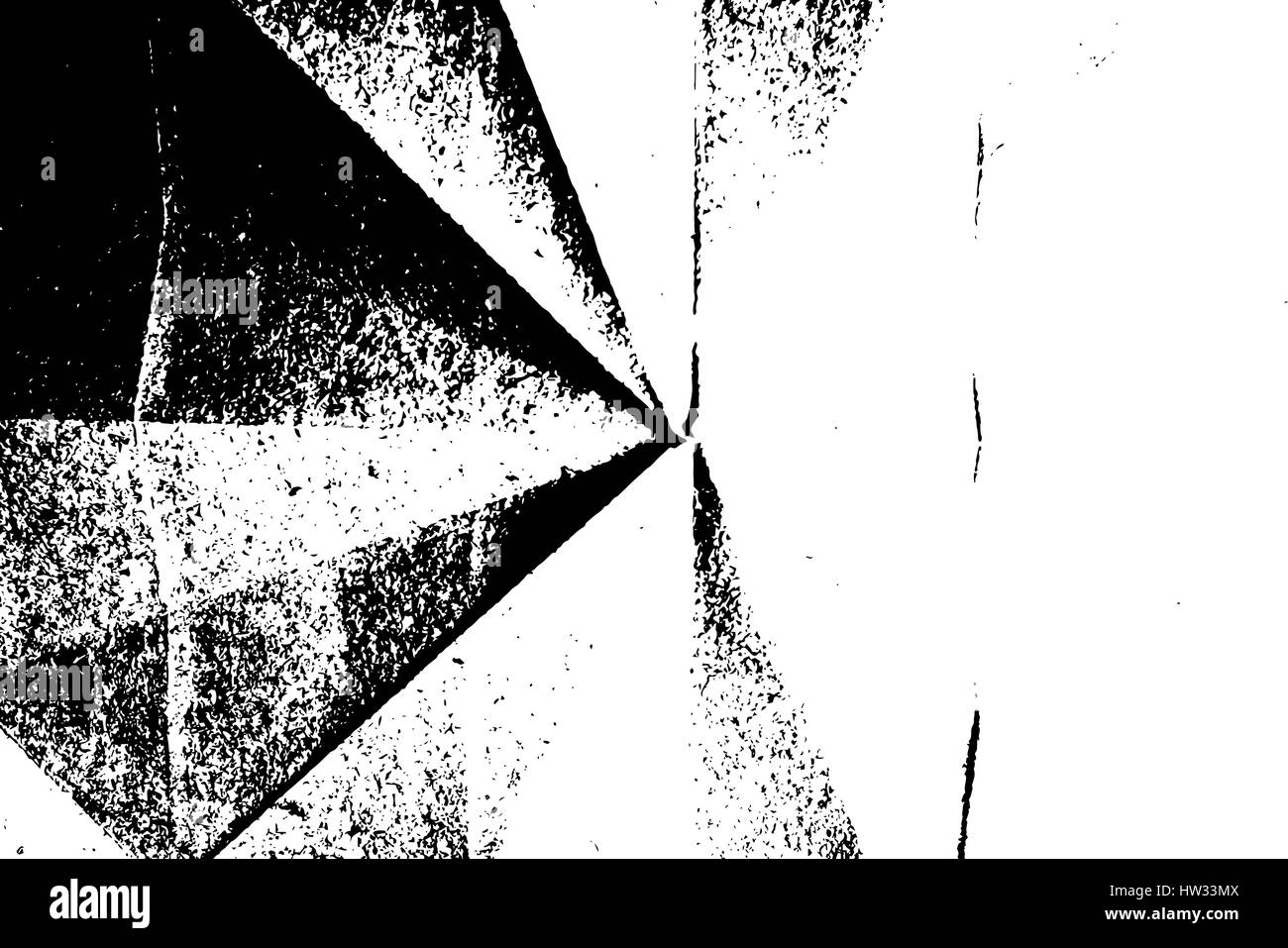Isolated grunge texture of paper material in black and white, vintage background resource. EPS10 vector. Stock Vector