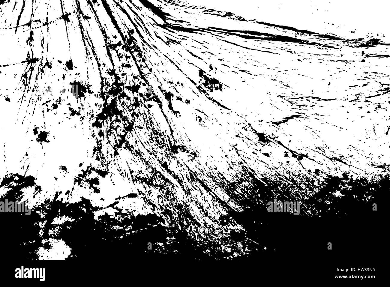 Isolated grunge texture in black and white, dirty vintage effect ...