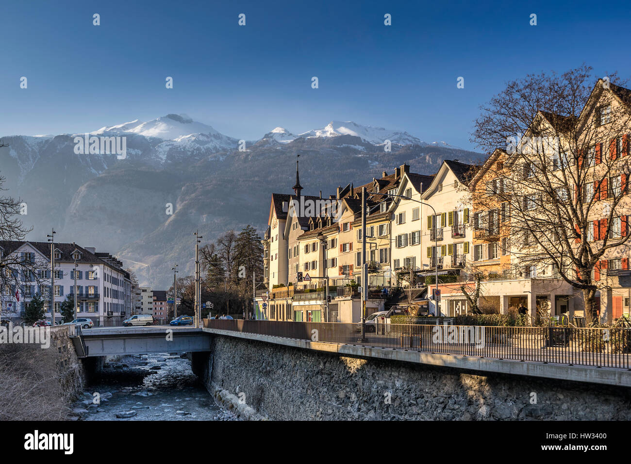 Chur in south east Switzerland Stock Photo
