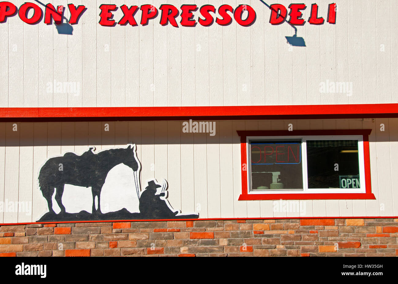 Pony Express Meats and Deli, Eureka, Nevada Stock Photo