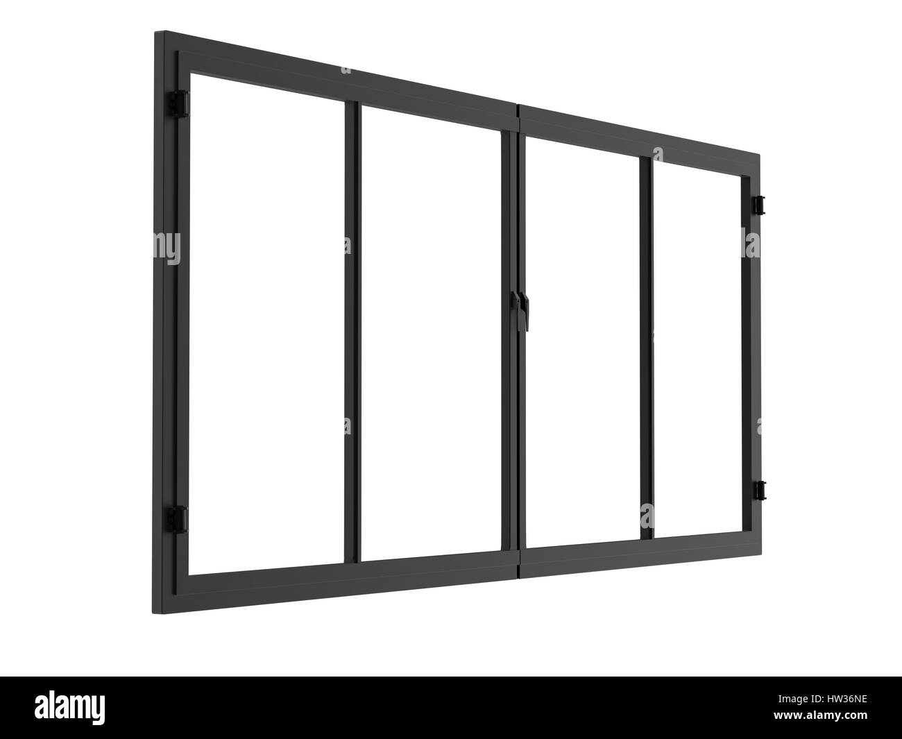 Window For Render 3d rendering window frame isolated on white Stock Photo - Alamy
