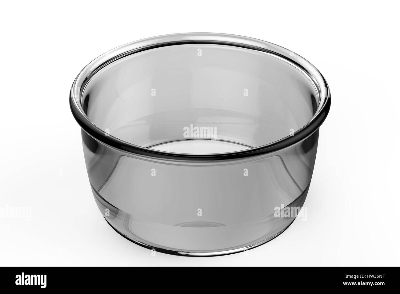 3d rendering empty glass bowl on white background Stock Photo Alamy