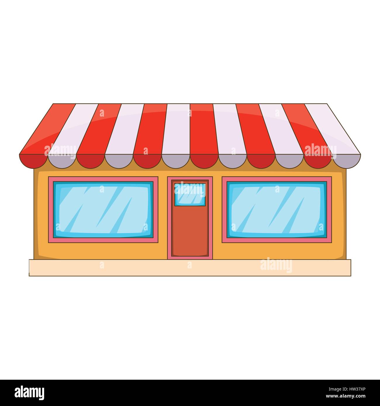 Shop icon, cartoon style Stock Vector