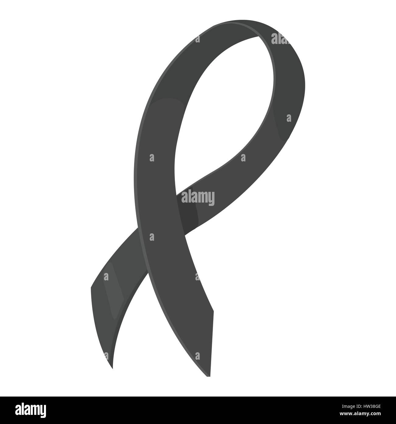 Black ribbon icon, cartoon style Stock Vector Image & Art Alamy