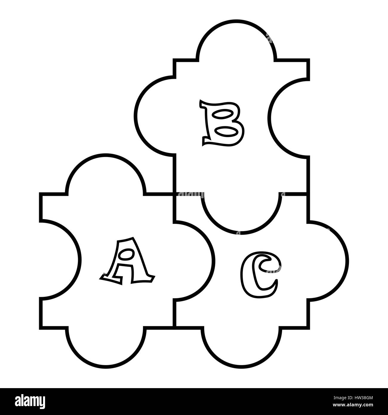 Puzzle icon, outline style Stock Vector Image & Art - Alamy