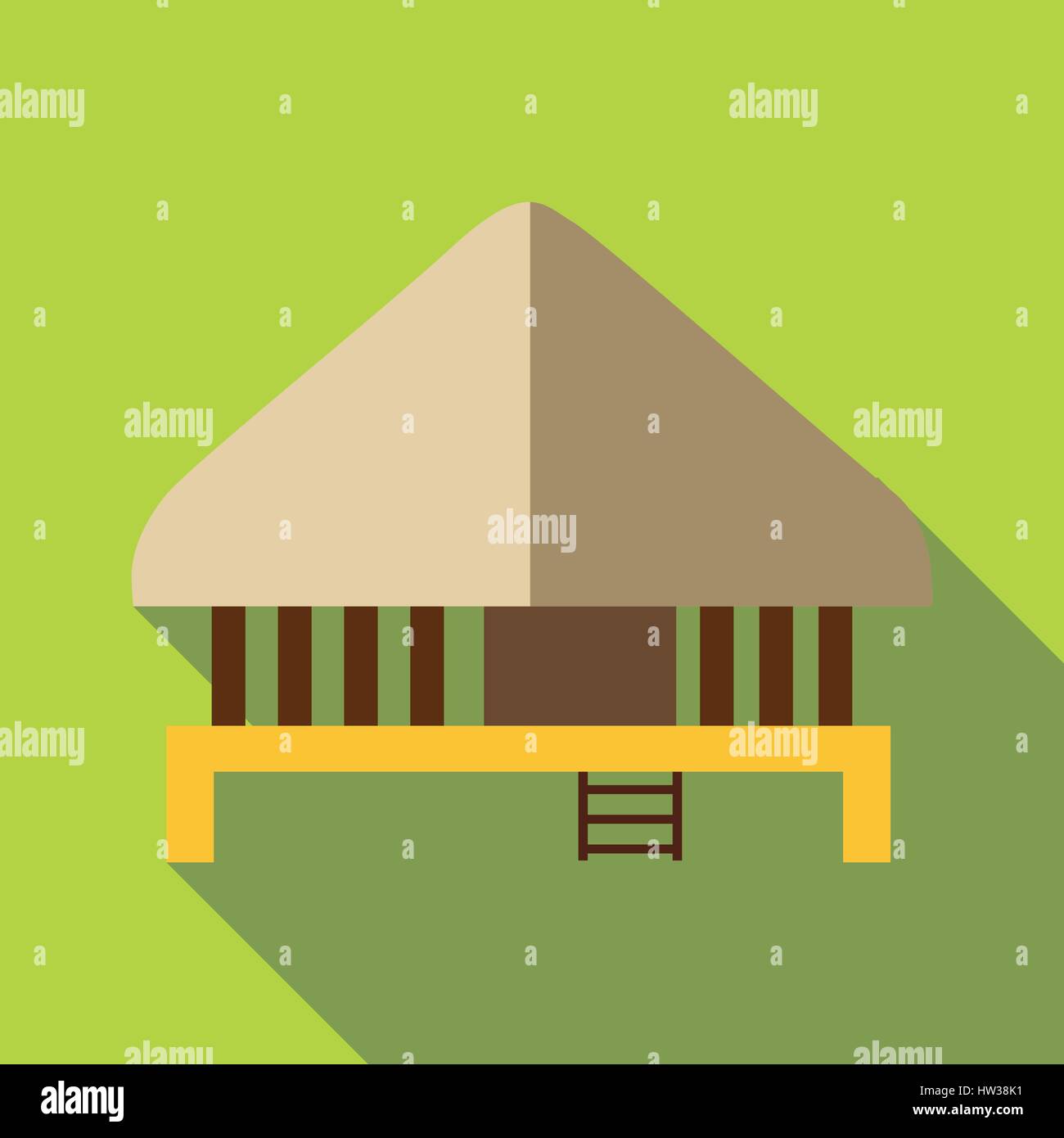 Stilt house icon, flat style Stock Vector Image & Art - Alamy