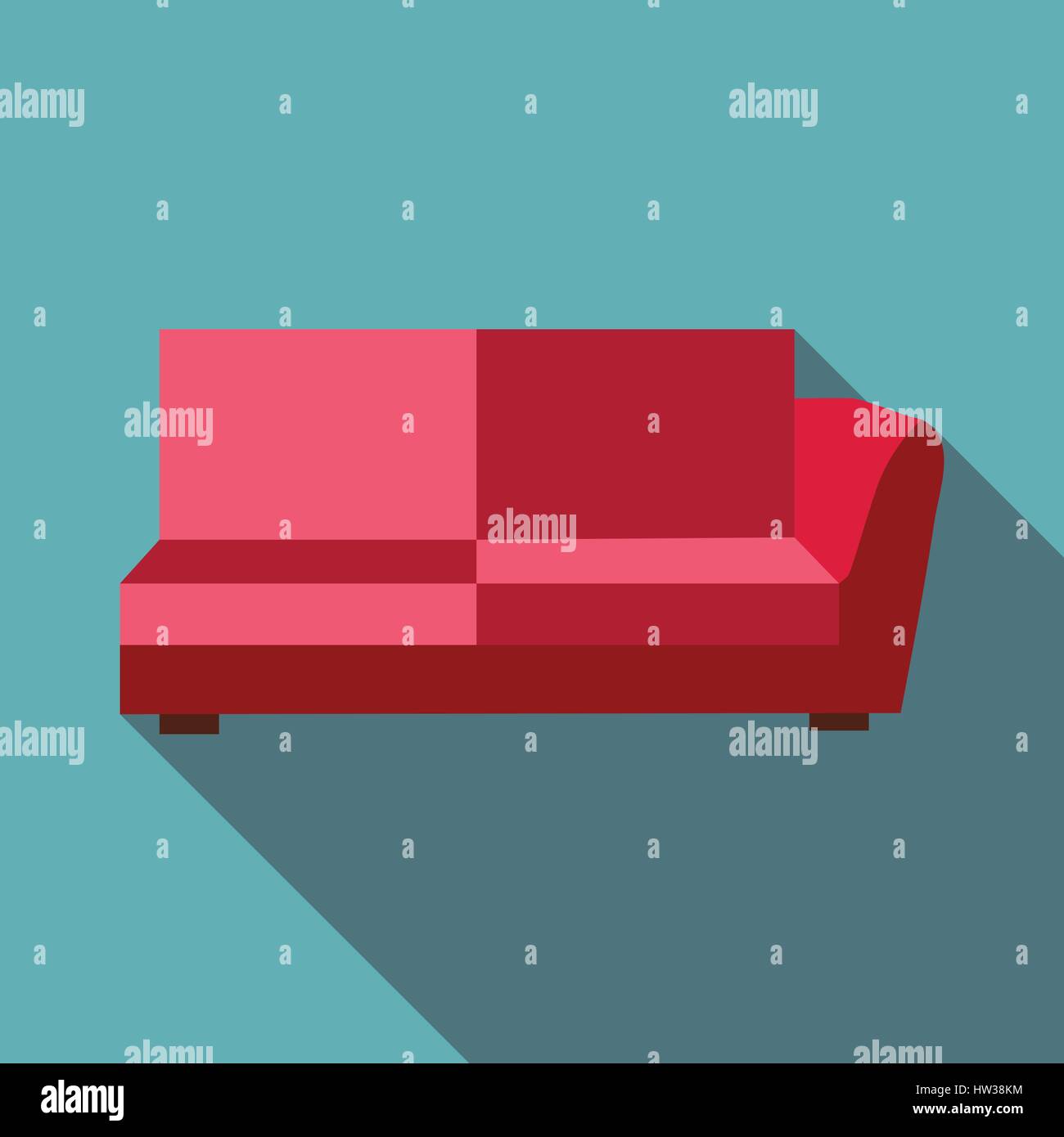 Big sofa icon, flat style Stock Vector Image & Art - Alamy