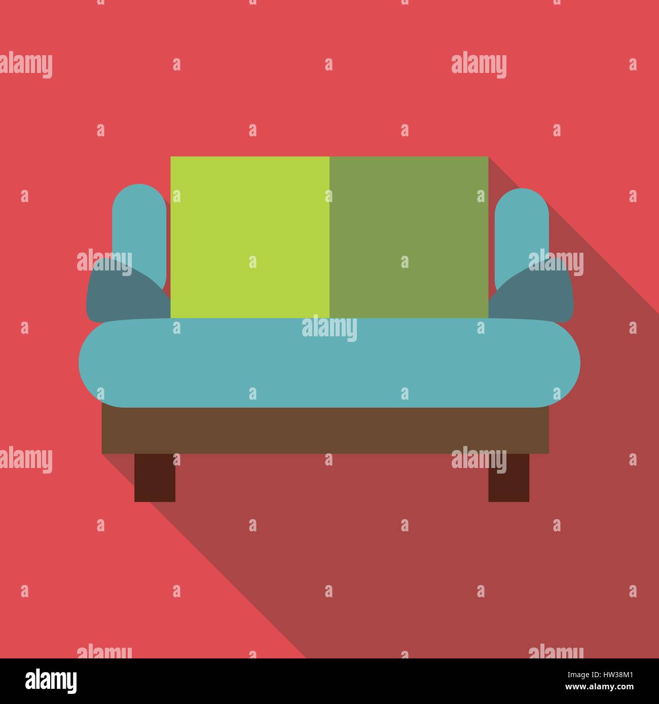 Modern sofa small room Stock Vector Images - Alamy