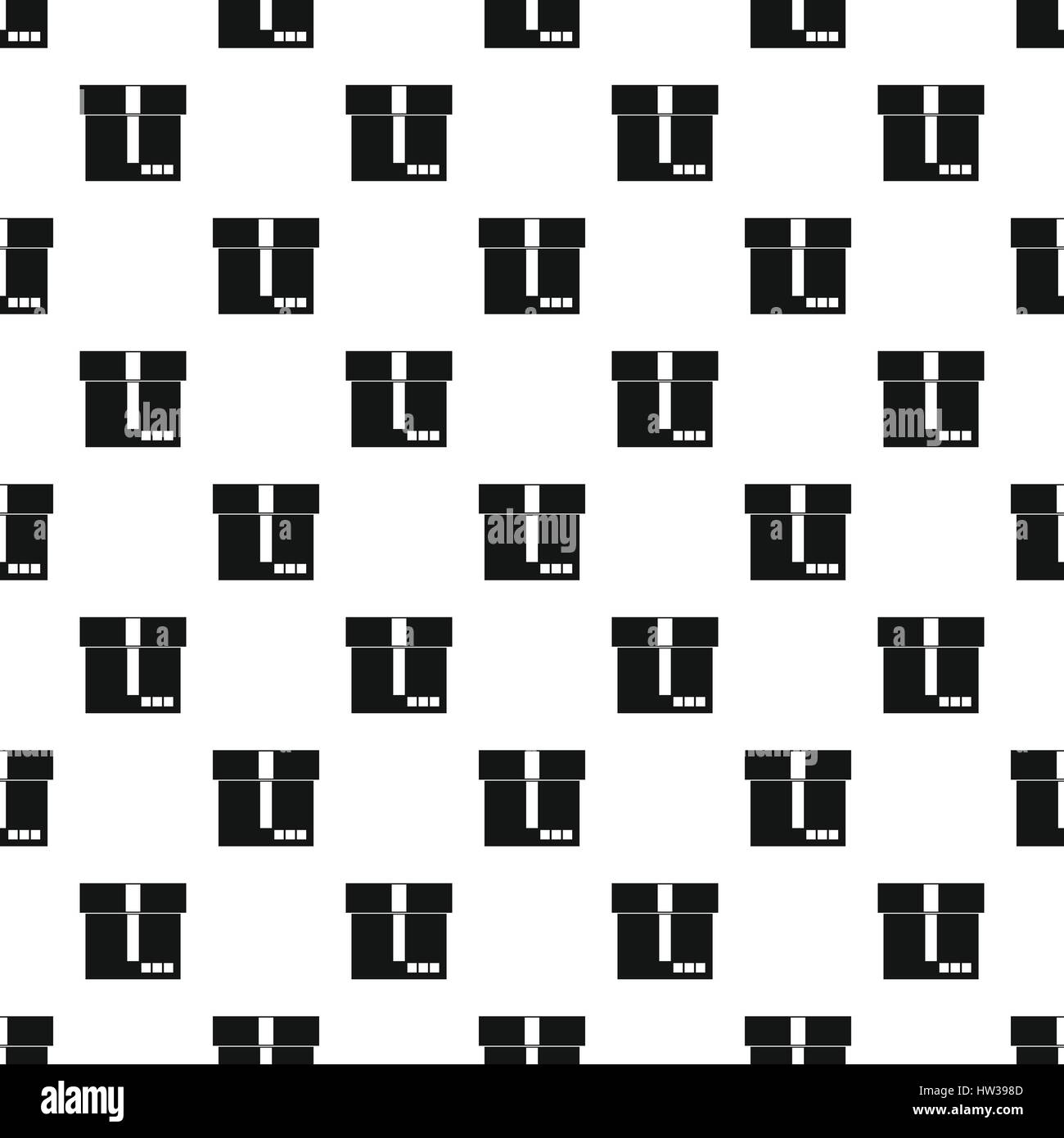 Cardboard box pattern, simple style Stock Vector Image & Art Alamy