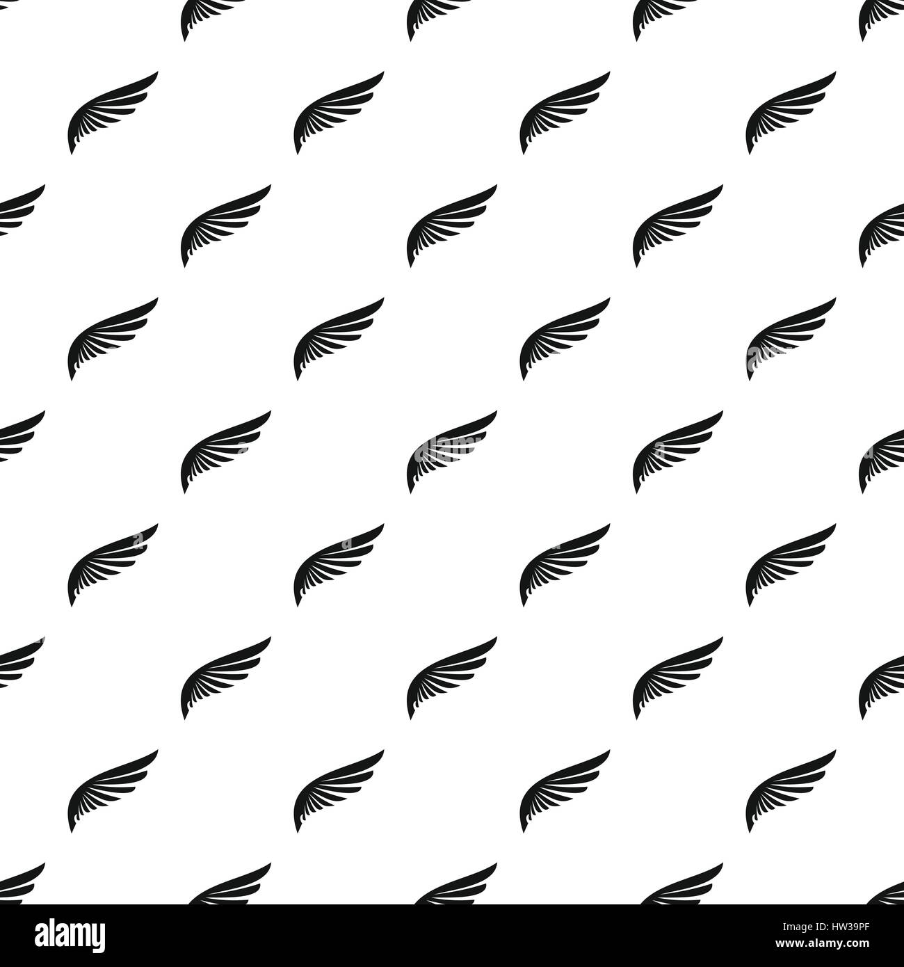 Fluffy wing pattern, simple style Stock Vector Image & Art - Alamy