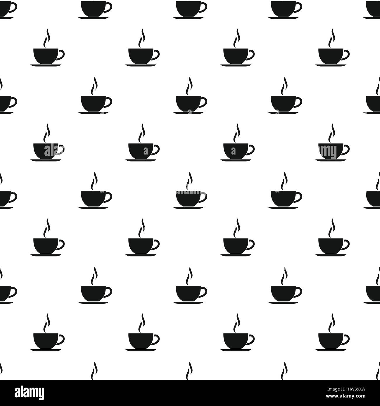 Cup of tea pattern, simple style Stock Vector Image & Art - Alamy