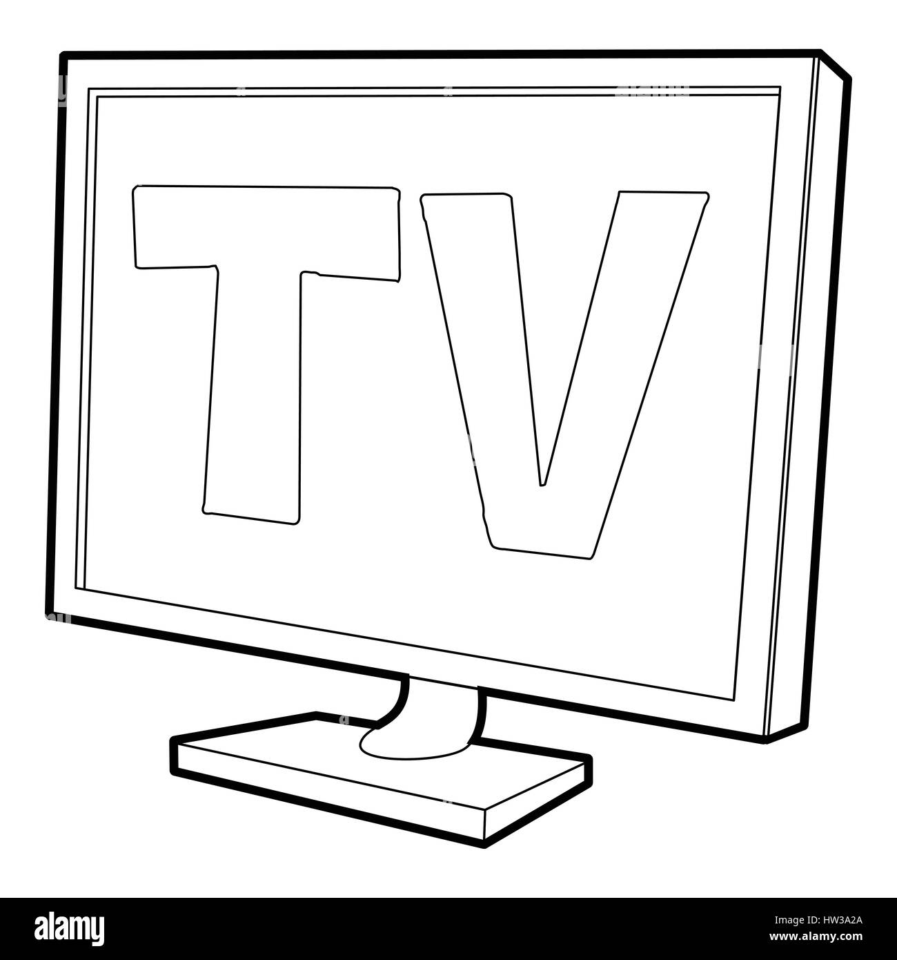 TV screen icon, isometric 3d style Stock Vector Image & Art - Alamy
