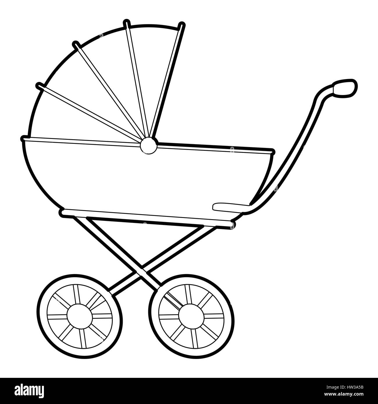 Baby carriage sales illustration