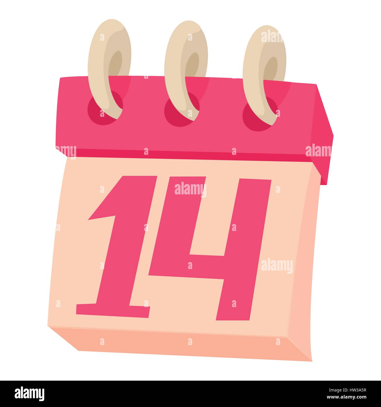 Valentines day calendar icon, cartoon style Stock Vector Image & Art ...