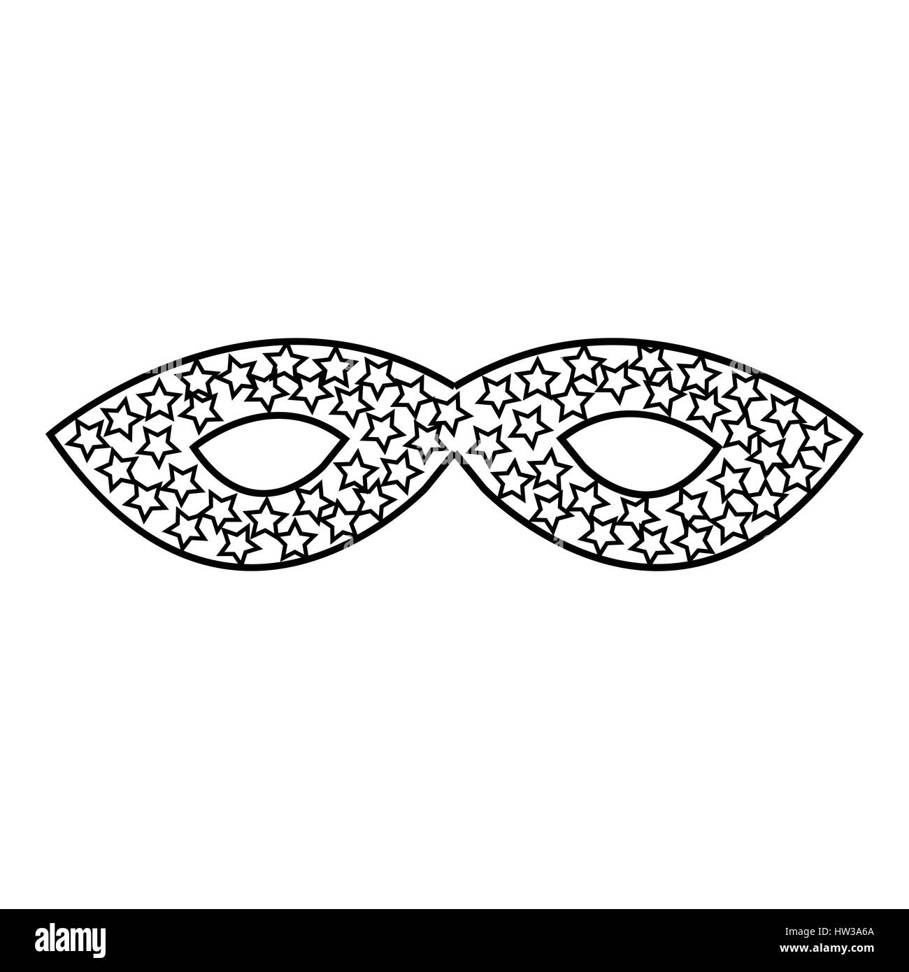 Mask icon, outline style Stock Vector Image & Art - Alamy