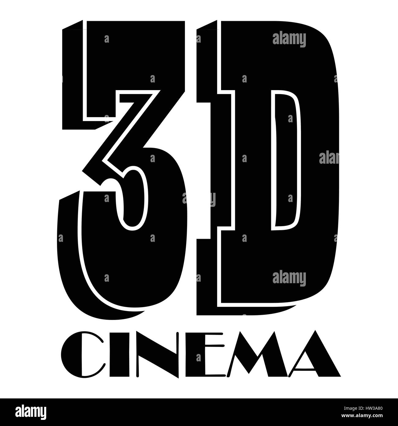 Cinema sign lettering Black and White Stock Photos & Images - Alamy