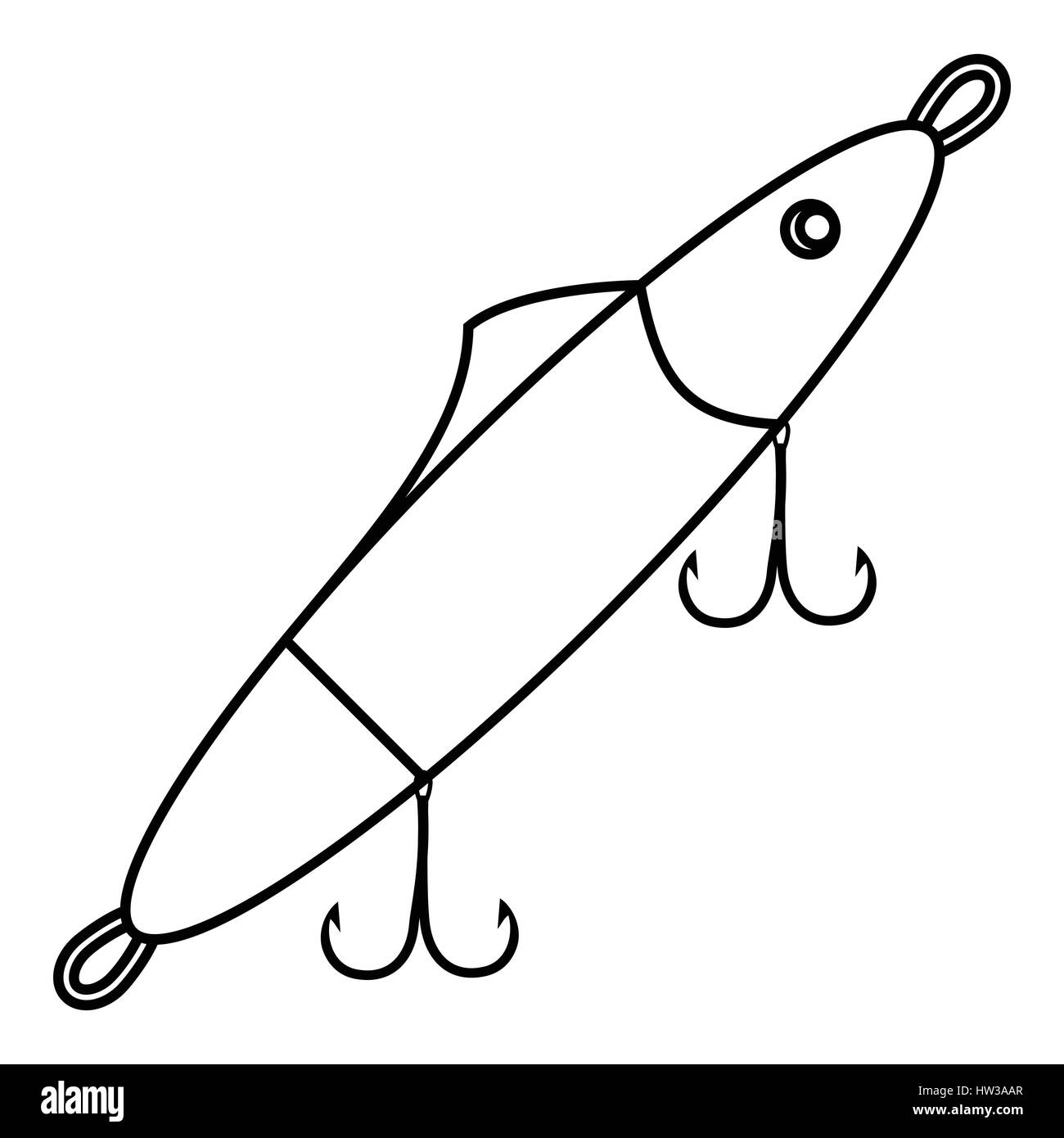 Fish bait icon, outline style Stock Vector Image & Art - Alamy