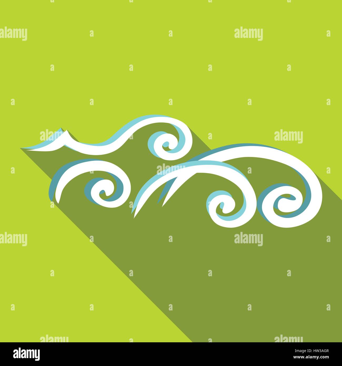 Ocean wave icon, flat style Stock Vector Image & Art - Alamy