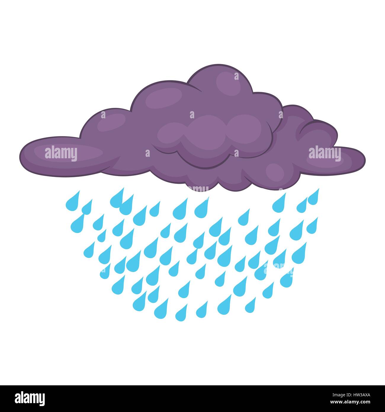 Clouds and rain icon, cartoon style Stock Vector Image & Art - Alamy