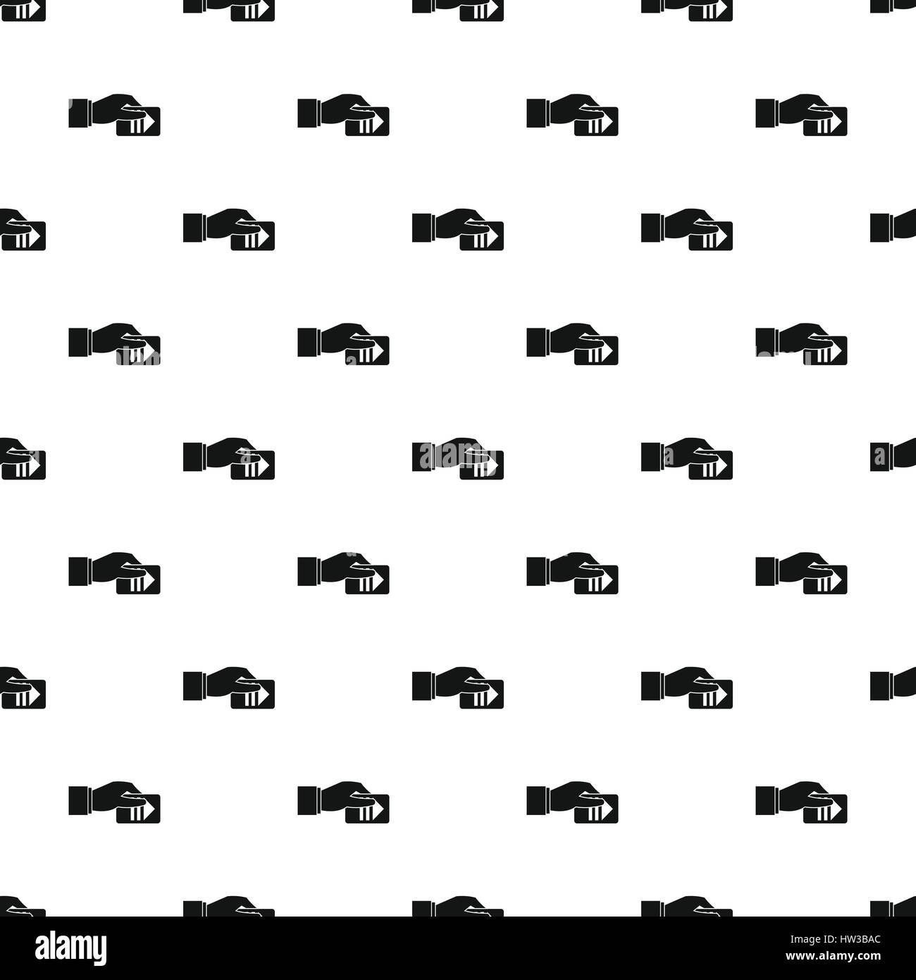 Hand pays for parking pattern, simple style Stock Vector
