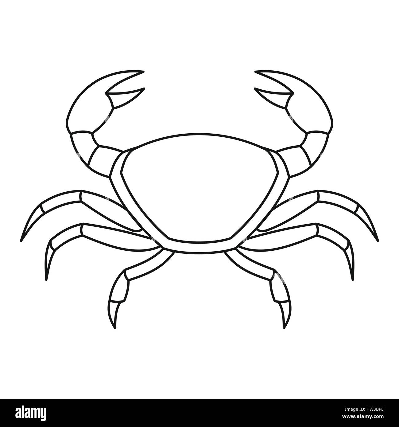 Crab icon, outline style Stock Vector Image & Art Alamy